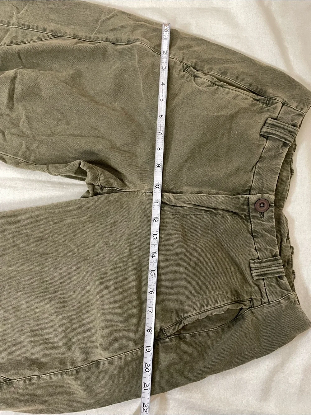 Free People Olive Green Wide-Leg barrel Pants